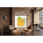 Citron Petals' by Jan Weiss, Green Floral Abstract Fine Art Gallery Canvas Print - Image 8