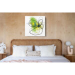Citron Petals' by Jan Weiss, Green Floral Abstract Fine Art Gallery Canvas Print