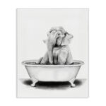 Elephant in a Tub Funny Animal Bathroom' by Rachel Neiman - Drawing Print