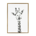 Giraffe Portrait' - Framed Drawing Print on Wrapped Canvas - Image 8