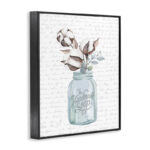 Handmade Soap Jar Cotton Flower Bathroom Word Design' Graphic Art - Image 2