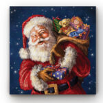 Jolly Old St. Nick' Wrapped Canvas Graphic Art on Canvas - Image 2