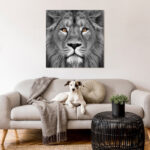 King of the Jungle Lion' Glass Wall Art - Image 3