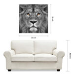 King of the Jungle Lion' Glass Wall Art - Image 4