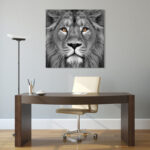 King of the Jungle Lion' Glass Wall Art - Image 6