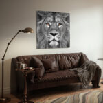 King of the Jungle Lion' Glass Wall Art - Image 7
