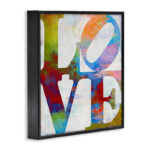 Love Painted Textured Rainbow Typography' Graphic Art Print - Image 2