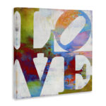 Love Painted Textured Rainbow Typography' Graphic Art Print - Image 2