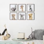 Safari Animals' by Amy Peterson - Floater Frame Graphic Art Print on Canvas - Image 6