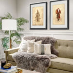 Santa and Tree' 2 Piece Framed Acrylic Painting Print Set - Image 3