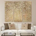 Sunshine' Print Multi Piece Sunshine Textured Hand Painted Canvas Wall Art with Gold Foil by Martin Edwards - Image 5