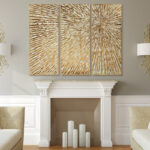 Sunshine' Print Multi Piece Sunshine Textured Hand Painted Canvas Wall Art with Gold Foil by Martin Edwards - Image 2