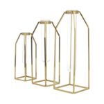 3 Piece Gold Stainless Steel Table Vase Set - Image 2