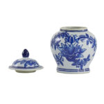 5'' Porcelain Ginger Jar with Blue and White Floral Design, Traditional Lidded Jar for Tabletop, Mantel, Storage, or Centerpiece Display - Image 2