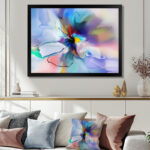 Abstract Creative Blue Flower - Graphic Art Print