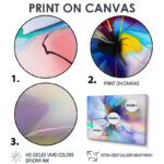 Abstract Creative Blue Flower - Graphic Art Print - Image 4