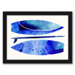 Abstract Framed Coastal Gallery Wall Art On Paper (6 Pieces) - Image 6