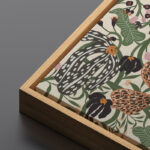 Abstract Green Botanical Flower Art Mid Century Modern Boho Wall Art Horizontal Art Decor - Image 3