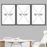 Abstract Vibrant Color Blocks " Mid-century Modern Multicolor Block Colorful Framed Abstract Geometric Canvas Print Wall Art " 3 - Pieces - Image 3