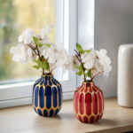 Addington Stoneware Ceramic Vase Modern Decorative Accent with Sculptural Design