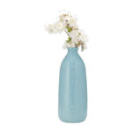 Agaba Textured Stoneware Ceramic Vase - Modern Decorative Accent - Image 8