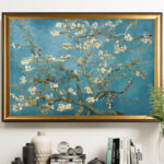 Almond Blossom by Vincent Van Gogh - Picture Frame Print on Canvas - Image 3