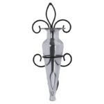 Amphora Vase on Fleur de Lis Sconce - Image 7