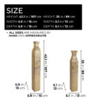 Amrith Tall Vases, Weathered Set of Rustic Floor Vases, 42" 35" Large Pots - Image 4