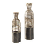 Antonasia Handmade Plastic Rattan Table Vase - Image 2