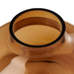 Aquista 4" Hand Blown Art Glass Amber Table Vase - Image 3