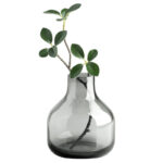 Aquista 5" Hand Blown Art Glass Gray Table Vase - Image 2