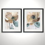 Areesa " Watercolor Poppy " 2 - Pieces