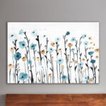 Ariaana " Floral And Botanical Beautiful Growth, Cabin / Lodge Blue " by Oliver Gal