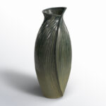 Artistic Swirl Ceramic Flower Vase for Home Decor â€“ Versatile Tall Vase Ideal for Shelf Accent, Dining Room Table, and Living Room Decor â€“ Green - Image 2