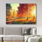 Autumn Fall Color Autumn Scene Fall Forest Maple Trees Natural Landscape Canvas Print Large Wall Art - Image 6