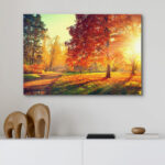 Autumn Fall Color Autumn Scene Fall Forest Maple Trees Natural Landscape Canvas Print Large Wall Art - Image 7