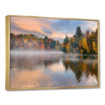 Autumn Foliage by the Lakeside - Photograph Print on Canvas - Image 6
