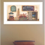 Bath House Framed Wall Art for Living Room, Home Wall Décor by Pam Britton