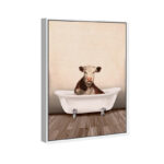 Bath and Laundry Rustic Cow Bathroom, Cabin/Lodge and Canvas Wall Art Print for Bath - Image 4