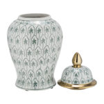 Batheaston Porcelain Lidded Ginger Jar with Gold Accents and Elegant Decorative Design - Image 2