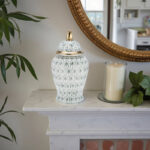 Batheaston Porcelain Lidded Ginger Jar with Gold Accents and Elegant Decorative Design - Image 4