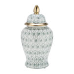 Batheaston Porcelain Lidded Ginger Jar with Gold Accents and Elegant Decorative Design - Image 6