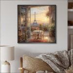 Beautiful Eiffel Tower In Paris II - Paris Framed Canvas Print