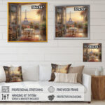 Beautiful Eiffel Tower In Paris II - Paris Framed Canvas Print - Image 3