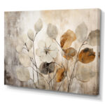 Beige Botanical Impressions III - Abstract Botanicals Framed Art - Image 2