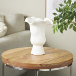 Bia Cole And Ceramic Floral Inspired Abstract Vase With Linear Grooves - Image 2