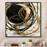 Black And Gold The Art Of Chaos V - Abstract Painting Wall Art