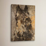 Black Diamond Horse Print on Canvas - Image 2