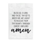 Bless Us O Lord Before Meal Prayer Subtle Typography - Floater Frame Graphic Art Print