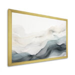 Blue Grey Line Art Conceptual Abstract II - Line Art Wall Art - Image 2